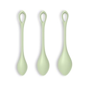 CONJUNTO DE 3 BOLAS KEGEL YONI POWER 2 SATISFYER VERDES - Image 2