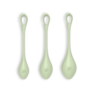 CONJUNTO DE 3 BOLAS KEGEL YONI POWER 2 SATISFYER VERDES - Image 4
