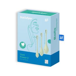 CONJUNTO DE 3 BOLAS KEGEL YONI POWER 2 SATISFYER VERDES - Image 5