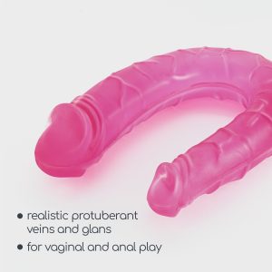 DEEP DIVER DILDO DUPLO COM LUBRIFICANTE ANAL 50ML CRUSHIOUS ROSA - Image 7