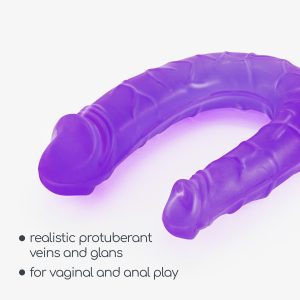 DEEP DIVER DILDO DUPLO COM LUBRIFICANTE ANAL 50ML CRUSHIOUS ROXO - Image 7