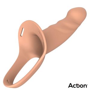 ARNÊS COM DILDO OCO ACTION FLESH S | TAMANHO S - Image 6