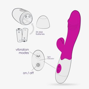 VIBRADOR COM ESTIMULADOR DE CLITÓRIS LOLLIPOP E LUBRIFICANTE À BASE DE ÁGUA INCLUÍDO CRUSHIOUS - Image 6