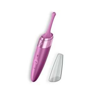VIBRADOR TWIRLING DELIGHT SATISFYER BORDEAUX - Image 1