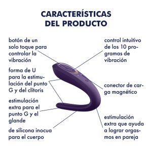 VIBRADOR PARA CASAL DOUBLE CLASSIC COM CARREGADOR USB - Image 8