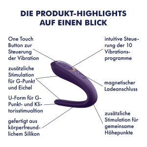 VIBRADOR PARA CASAL DOUBLE CLASSIC COM CARREGADOR USB - Image 10