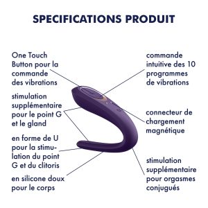 VIBRADOR PARA CASAL DOUBLE CLASSIC COM CARREGADOR USB - Image 11