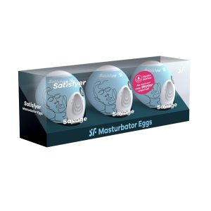 PACK DE 3 MASTURBADOR MASTURBATOR EGG SAVAGE SATISFYER - Image 3
