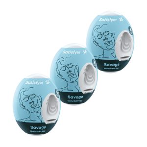 PACK DE 3 MASTURBADOR MASTURBATOR EGG SAVAGE SATISFYER - Image 2