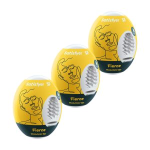 PACK DE 3 MASTURBADOR MASTURBATOR EGG FIERCE SATISFYER - Image 1