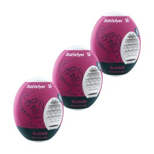 PACK DE 3 MASTURBADOR MASTURBATOR EGG BUBBLE SATISFYER - Image 1