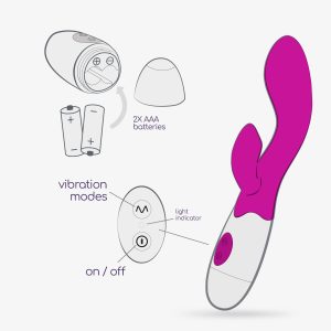 VIBRADOR COM ESTIMULADOR DE CLITÓRIS CHERIE E LUBRIFICANTE À BASE DE ÁGUA INCLUÍDO CRUSHIOUS - Image 7