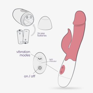 VIBRADOR COM ESTIMULADOR DE CLITÓRIS MOCHI ROSA E LUBRIFICANTE À BASE DE ÁGUA INCLUÍDO CRUSHIOUS - Image 10