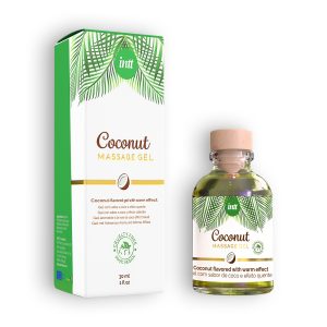 GEL DE MASSAGEM VEGAN COM SABOR A COCO INTT 30ML - Image 1