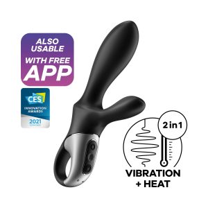 VIBRADOR HEAT CLIMAX + COM APP SATISFYER PRETO - Image 1