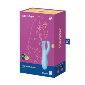 VIBRADOR THREESOME 4 COM APP SATISFYER AZUL - Image 6