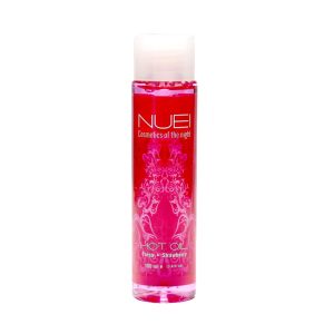 ÓLEO DE MASSAGEM COM EFEITO CALOR MORANGO HOT OIL NUEI 100ML - Image 1