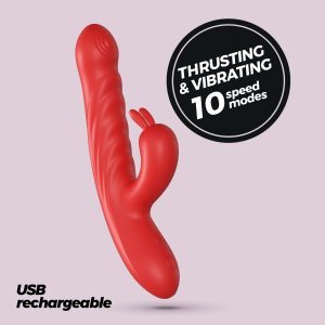 LAPIN VIBRADOR RECARREGÁVEL RABBIT COM IMPULSO VERMELHO CRUSHIOUS - Image 11