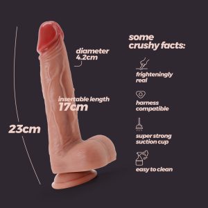 DILDO DE SILICONE LÍQUIDO INVIKTUS 9 CRUSHIOUS PELE - Image 8
