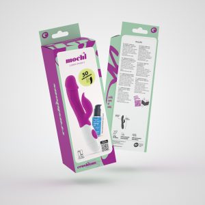 VIBRADOR COM ESTIMULADOR DE CLITÓRIS MOCHI ROXO E LUBRIFICANTE À BASE DE ÁGUA INCLUÍDO CRUSHIOUS - Image 11