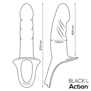 ARNÊS COM DILDO OCO ACTION BLACK L | TAMANHO L - Image 9