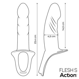 ARNÊS COM DILDO OCO ACTION FLESH S | TAMANHO S - Image 8