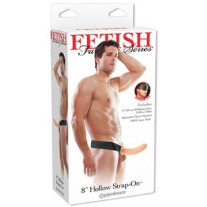 STRAP-ON OCO 8'' HOLLOW FETISH FANTASY SERIES BRANCO - Image 2