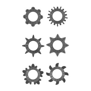 CONJUNTO DE 6 ANÉIS PARA O PÉNIS COCK RING SET GC PRETOS - Image 1