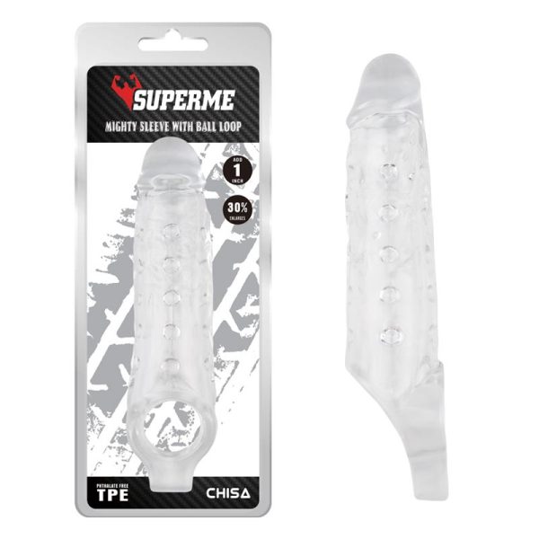 funda-para-el-pene-con-sujecion-para-testiculos-mighty-transparente-4 MANGA PARA PÉNIS SUPERME
