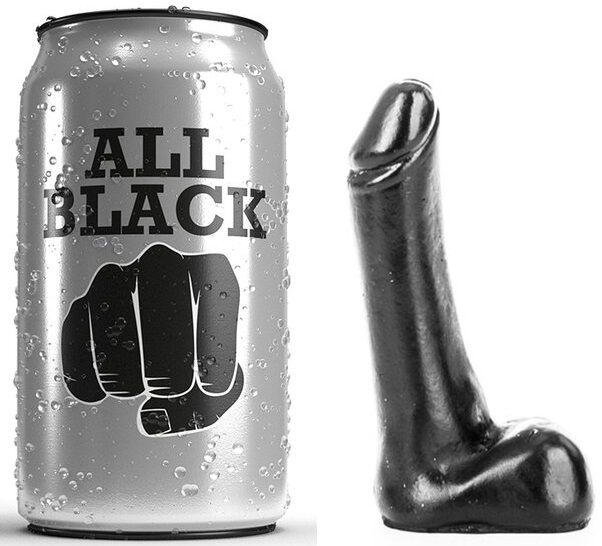 DILDO REALÍSTICO ALL BLACK DE 9 CM