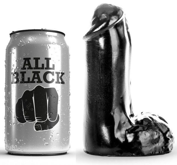 DILDO REALISTICO ALL BLACK DE 13 CM