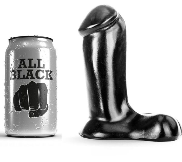DILDO REALÍSTICO ALL BLACK DE 14 CM