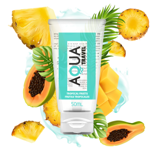 AQUA TRAVEL - LUBRIFICANTE AQUA TRAVEL BASE DE ÁGUA FRUTAS TROPICAIS - 50 ML - Image 1