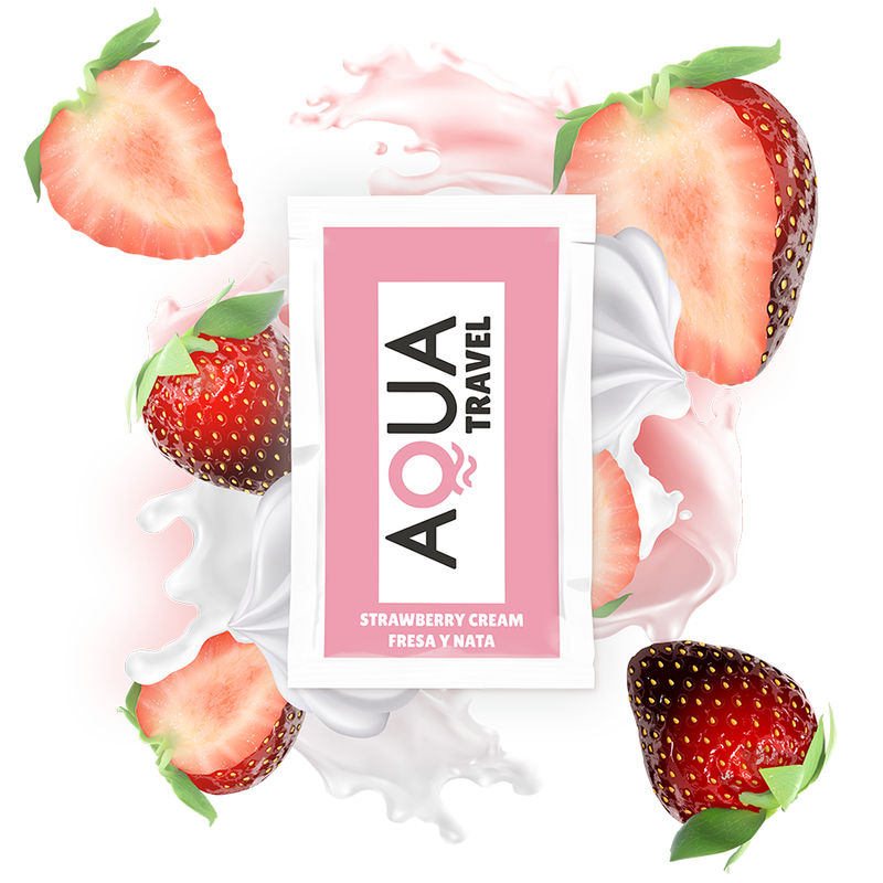 LUBRIFICANTE AQUA TRAVEL (MORANGO E NATA) | 6 ML