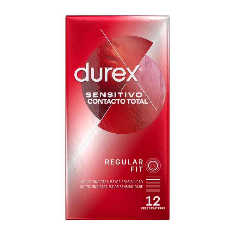 DUREX-SENSITIVE TOTAL CONTACT PRESERVATIVOS 12 UNIDADES