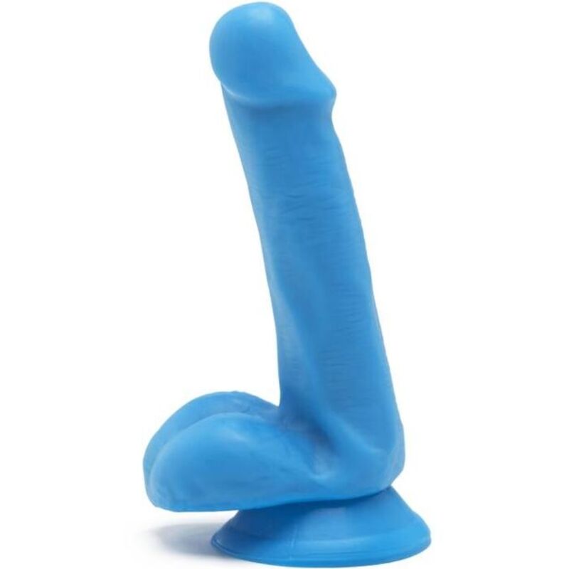 DILDO HAPPY DICKS AZUL DE 12 CM COM TESTÍCULOS