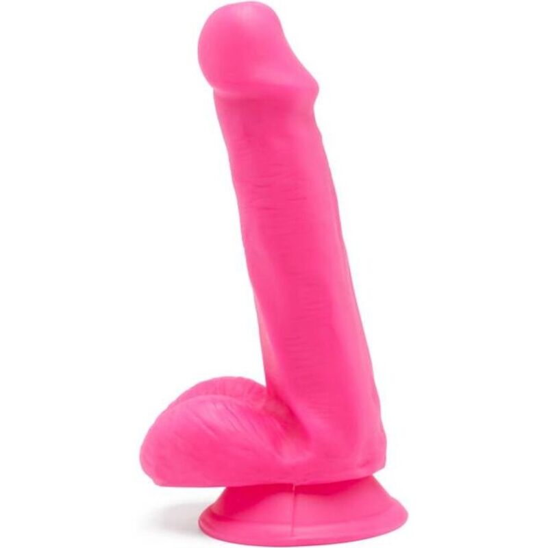 DILDO HAPPY DICKS ROSA DE 12 CM COM TESTÍCULOS