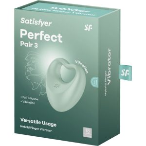 ANEL PARA O PÉNIS / VIBRADOR DE DEDO PERFECT PAIR 3 (VERDE) - Image 6