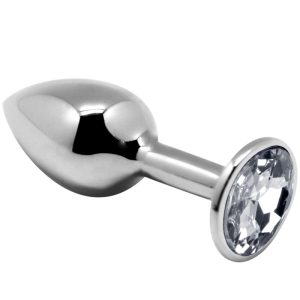 PLUG ANAL COM JOIA BRANCA TAMANHO S ALIVE - Image 1