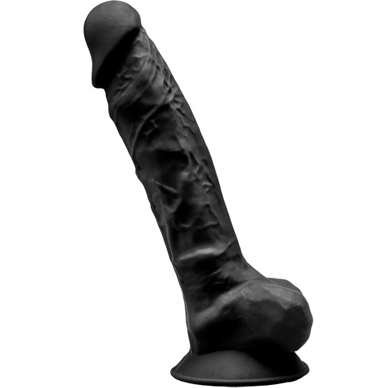 DILDO REALÍSTICO MODELO 1 PRETO | 23 CM