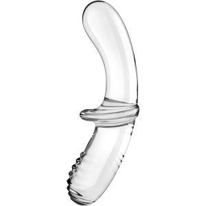 DILDO SATISFYER DOUBLE CRYSTAL | TRANSPARENTE