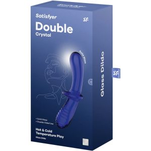 DILDO SATISFYER DOUBLE CRYSTAL | AZUL - Image 5