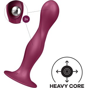 DILDO CINÉTICO SATISFYER DOUBLE BALL-R | VERMELHO