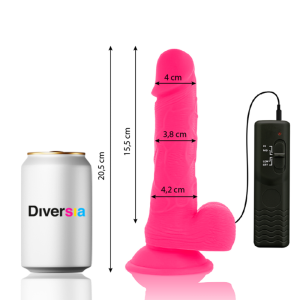DILDO FLEXÍVEL COM VIBRAÇÃO (ROSA) | 20,5CM - Image 3