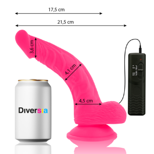 DIVERSIA VIBRADOR FLEXÍVEL (ROSA) | 21,5 CM / 4,5 CM - Image 2