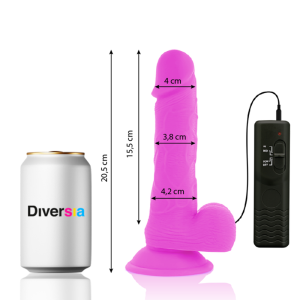 DIVERSIA VIBRADOR FLEXÍVEL (LILÁS) | 20,5 CM / 4,2 CM - Image 3