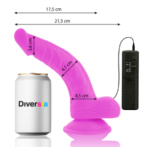 DIVERSIA VIBRADOR FLEXÍVEL (LILÁS) | 21,5 CM / 4,5 CM - Image 3
