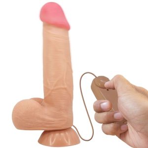 VIBRADOR REALÍSTICO SLIDING SKIN (COM COMANDO E VENTOSA) | 21,8 CM - Image 1