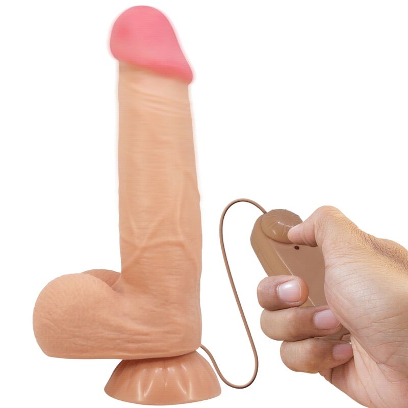 VIBRADOR REALÍSTICO SLIDING SKIN (COM COMANDO E VENTOSA) | 21,8 CM