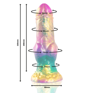 DILDO ARCO-ÍRIS DO PRAZER (COM TESTÍCULOS) - Image 3
